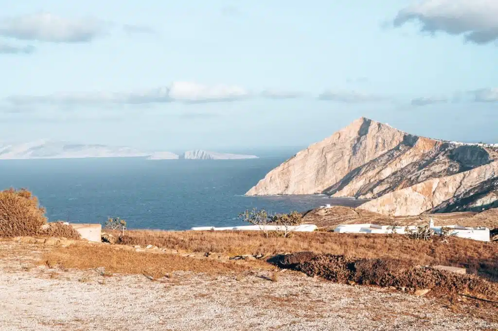 The view from Folegandros is unique during a Cyclades island hopping trip