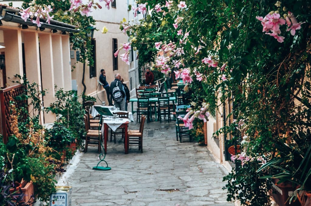 Don't miss Plaka in Athens when you're island hopping on the Cyclades