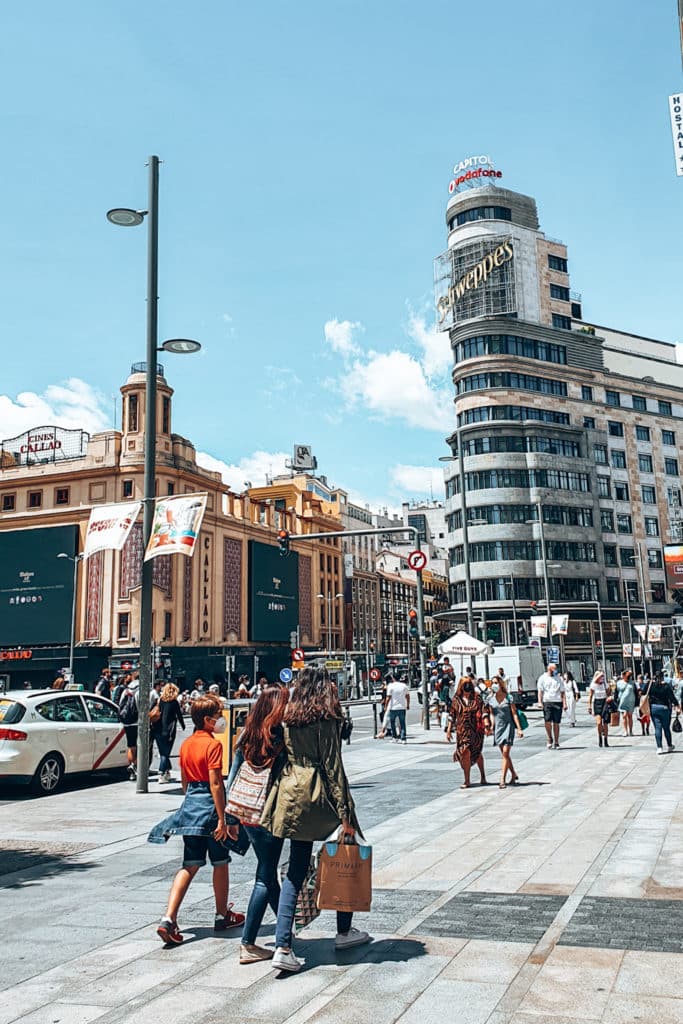 Gran Vía is one of the most famous highlights in Madrid