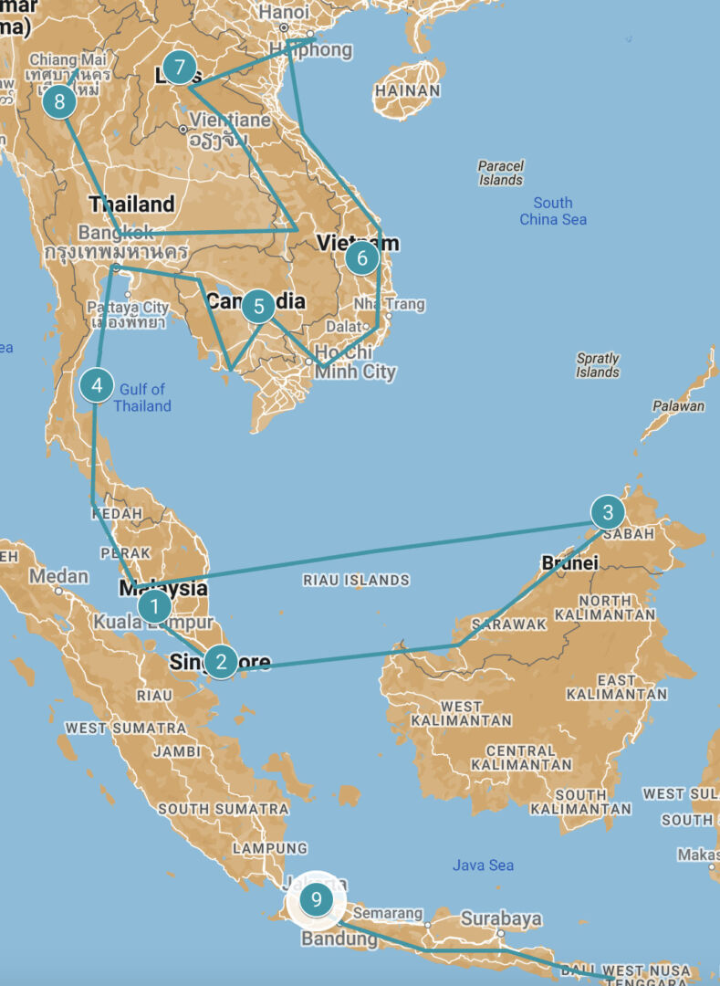 SÜDOSTASIEN BACKPACKING ROUTE | Highlights & Geheimtipps - Jill on journey